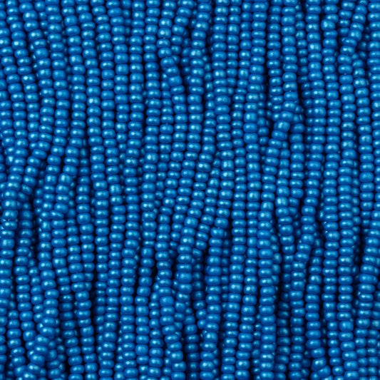 79-PL-1121S Czech Seed Beads, 11 PermaLux Dyed Chalk Blue (strung)