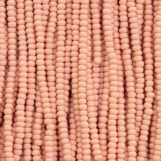 79-PL-1135S Czech Seed Beads, sz 11 PermaLux Dyed Chalk Apricot Matte (strung)