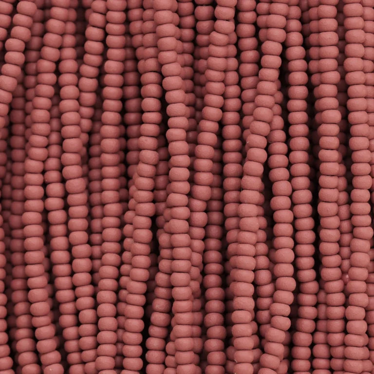79-PL-1137S Czech Seed Beads, sz 11  PermaLux Dyed Chalk brown Matt (strung)