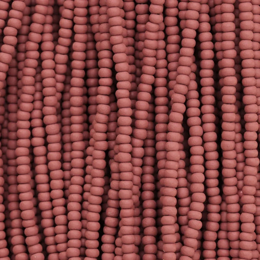 79-PL-1137S Czech Seed Beads, sz 11  PermaLux Dyed Chalk brown Matt (strung)