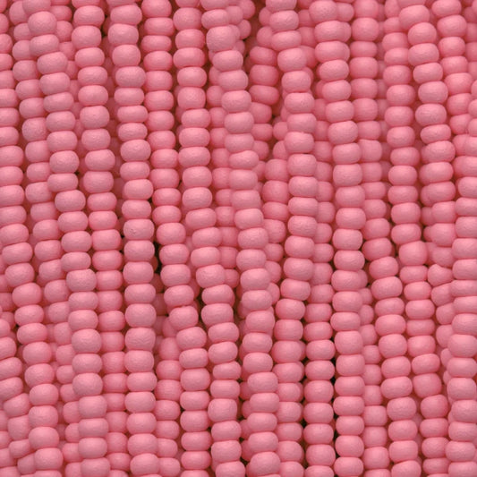 79-PL-1139S Czech Seed Beads, sz 11 PermaLux Dyed Chalk Pink Matte (strung)