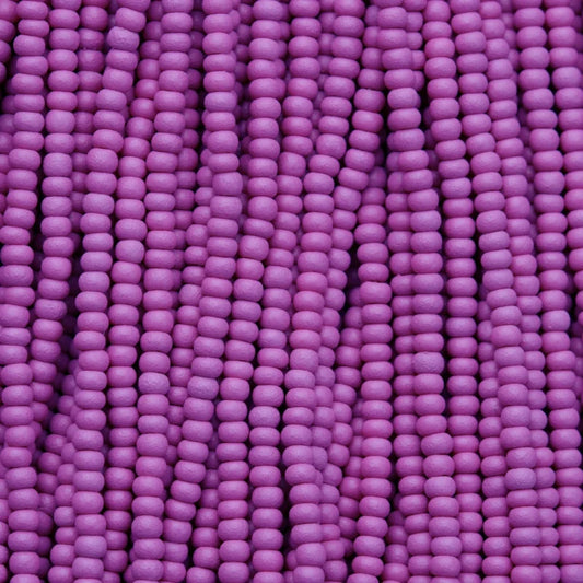 79-PL-1143S Czech Seed Beads, sz 11PermaLux Dyed Chalk Purple Matte (strung)