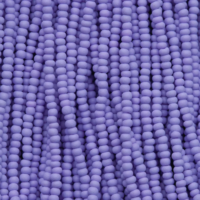 79-PL-1144S Czech Seed Beads, sz 11– PermaLux Dyed Chalk Lavender Matt (strung)