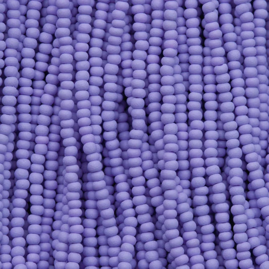 79-PL-1144S Czech Seed Beads, sz 11– PermaLux Dyed Chalk Lavender Matt (strung)