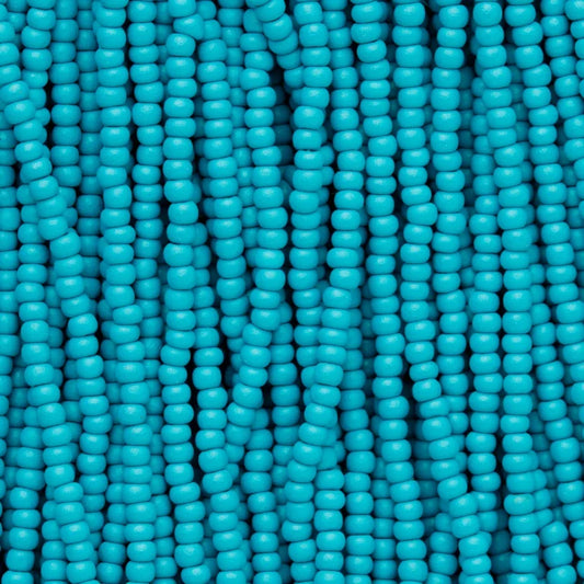 79-PL-1148S Czech Seed Beads, sz 11 PermaLux Dyed Chalk Teal Matte (strung)