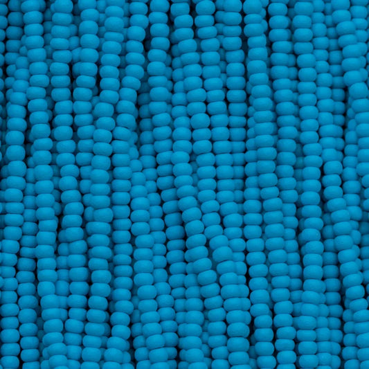 79-PL-1149S Czech Seed Beads, sz 11 PermaLux Dark Chalk Turquoise Matte (strung)
