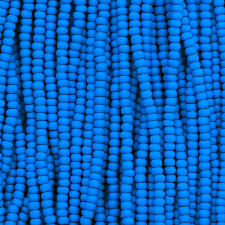 79-PL-1151S Czech Seed Beads, sz 11 PermaLux Dyed Chalk Blue Matte (strung)