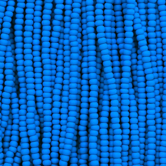 79-PL-1151S Czech Seed Beads, sz 11 PermaLux Dyed Chalk Blue Matte (strung)