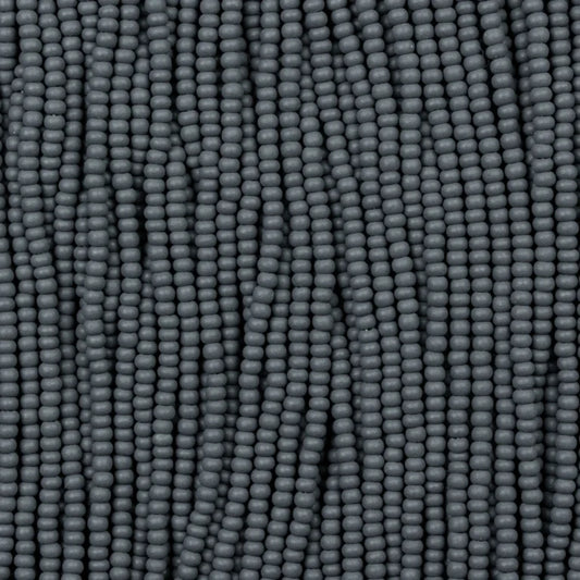 79-PL-1152S Czech Seed Beads, sz 11PermaLux Dyed Chalk Grey Matte (strung)
