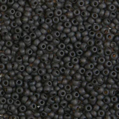 79FO1006L Czech Seed Beads, 10 Opaque Matt Black