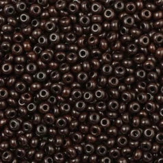 79O0803L Czech Seed Beads, 8 Opaque Dark Brown (loose)