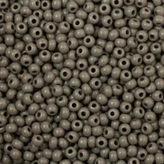 79O0816L Czech Seed Beads, 8 Opaque Grey