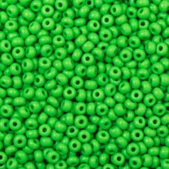 79O0818L Czech Seed Beads, 8 Opaque Light Green