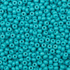 79O0827L Czech Seed Beads, 8 Opaque Medium Turquoise