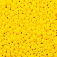 79O0832L Czech Seed Beads, 8 Opaque Yellow