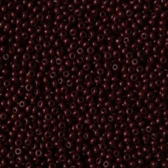 79O1103L Czech Preciosa sz 11  Opaque Dark Brown