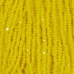 79O11131S Czech Seed Beads, 11 Charlotte – Opaque Light Yellow (strung)