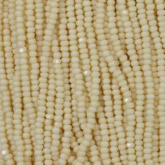 79O11146S Czech Seed Beads, 11, Charlotte – Opaque Bone (strung)