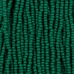 79O1119S Czech Preciosa sz 11  Opaque Dark Green