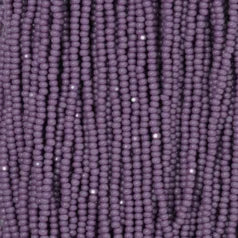 79O11305S Czech Seed Beads, 13, Charlotte – Opaque Dark Mauve (strung)