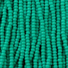 79O1130S Czech Preciosa sz 11  Opaque Green Turquoise