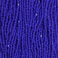 79O11310S Czech Seed Beads, 13 Charlotte – Opaque Royal Blue (strung)