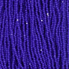 79O11311S Czech Seed Beads, 13 Charlotte – Opaque Dark Blue (strung)