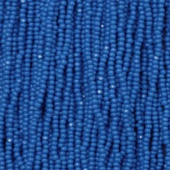 79O11314S Czech Seed Beads, 13 Charlotte – Opaque Medium Blue (strung)