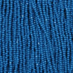 79O11315S Czech Seed Beads, 13 Charlotte – Opaque Blue (strung)