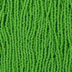 79O1318S Czech Seed Beads, Opaque Light Green (strung) sz 13