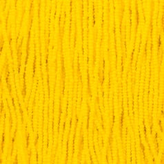 79O1332S Czech Seed Beads,  Opaque Yellow (strung) sz 13