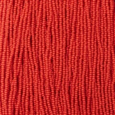 79O1336S Czech Seed Beads, Opaque Red (strung) sz 13
