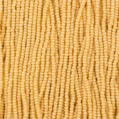 79O1346S Czech Seed Beads, Opaque Bone (strung) sz 13