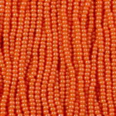 79OL1134S Czech Preciosa sz 11  Opaque Lustre Orange