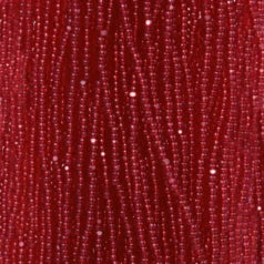 79T11337S Czech Seed Beads, 13 Charlotte – Transparent Ruby (strung)