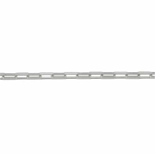 Sterling silver, flat rectangular link (1.2mm width) unfinished chain.