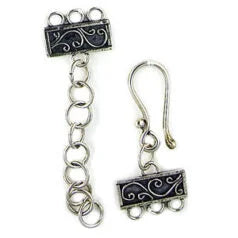 BS09-1777 Bali Silver – Clasp 25x16mm .925 Sterling Silver