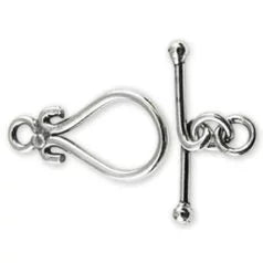 BS09-1785 Bali Silver – Toggle 11x20mm .925 Sterling Silver