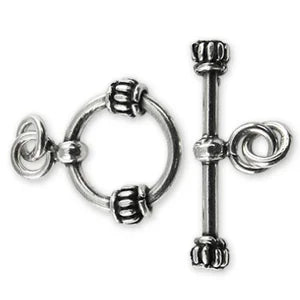 BS09-1795 Bali Silver – Toggle 12x12mm