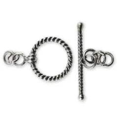 BS09-1807 Bali Silver – Toggle 12x12mm