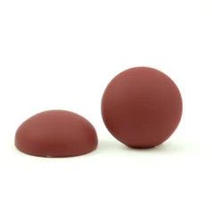 C01-519 19 mm Round Resin Matt Cabochon – Brick Red