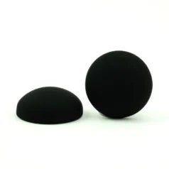 C01-522 19 mm Round Resin Matt Cabochon – Black
