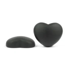 C01-535 Resin Matt Heart Cabochon – Black  22mm