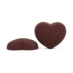 C01-538 Resin Matt Heart Cabochon -Dark red 22mm