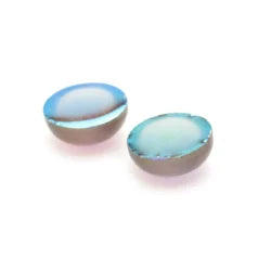 C01-548 Transparent Round Cabochon- Grey Green