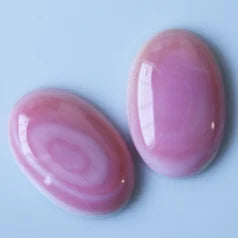 C08-01-0008 Pink Queen Conch Shell Cabochon Oval 20x30mm