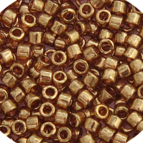DB08 0155 Miyuki Delica sz 8 Light Topaz Transparent Gold Luster