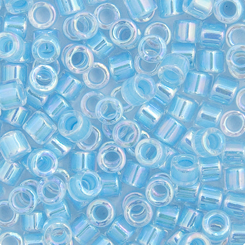 DB10 0057 Miyuki Delica 15.2g Vial Sky Blue AB Lined-Dyed sz 10