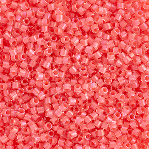 DB10 0070 Miyuki Delica  5.2g Vial Rose Pink AB Lined-Dyed sz 10