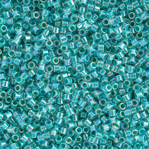 DB10 0079 Miyuki Delica 5.2g Vial Dark Aqua AB Lined-Dyed sz 10